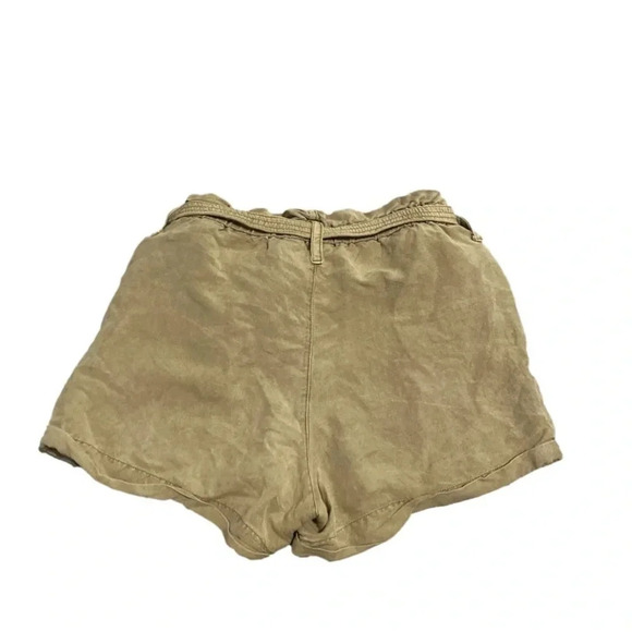 Lucky Brand Khaki Linen Paperbag Shorts. XS - Picture 3 of 4